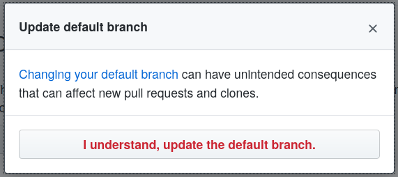 Renaming the Default Branch in GitHub